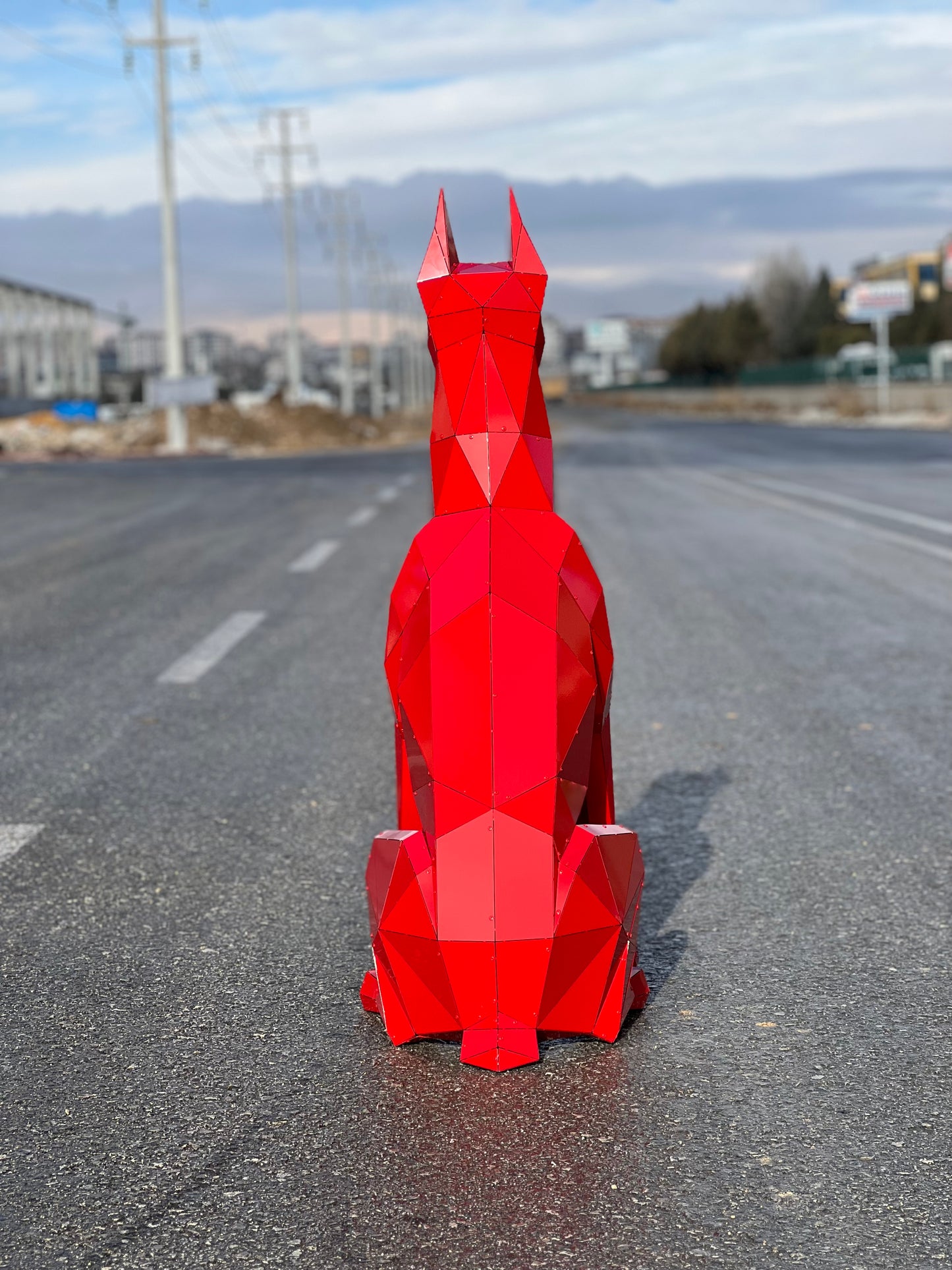 Classic Oturan Doberman